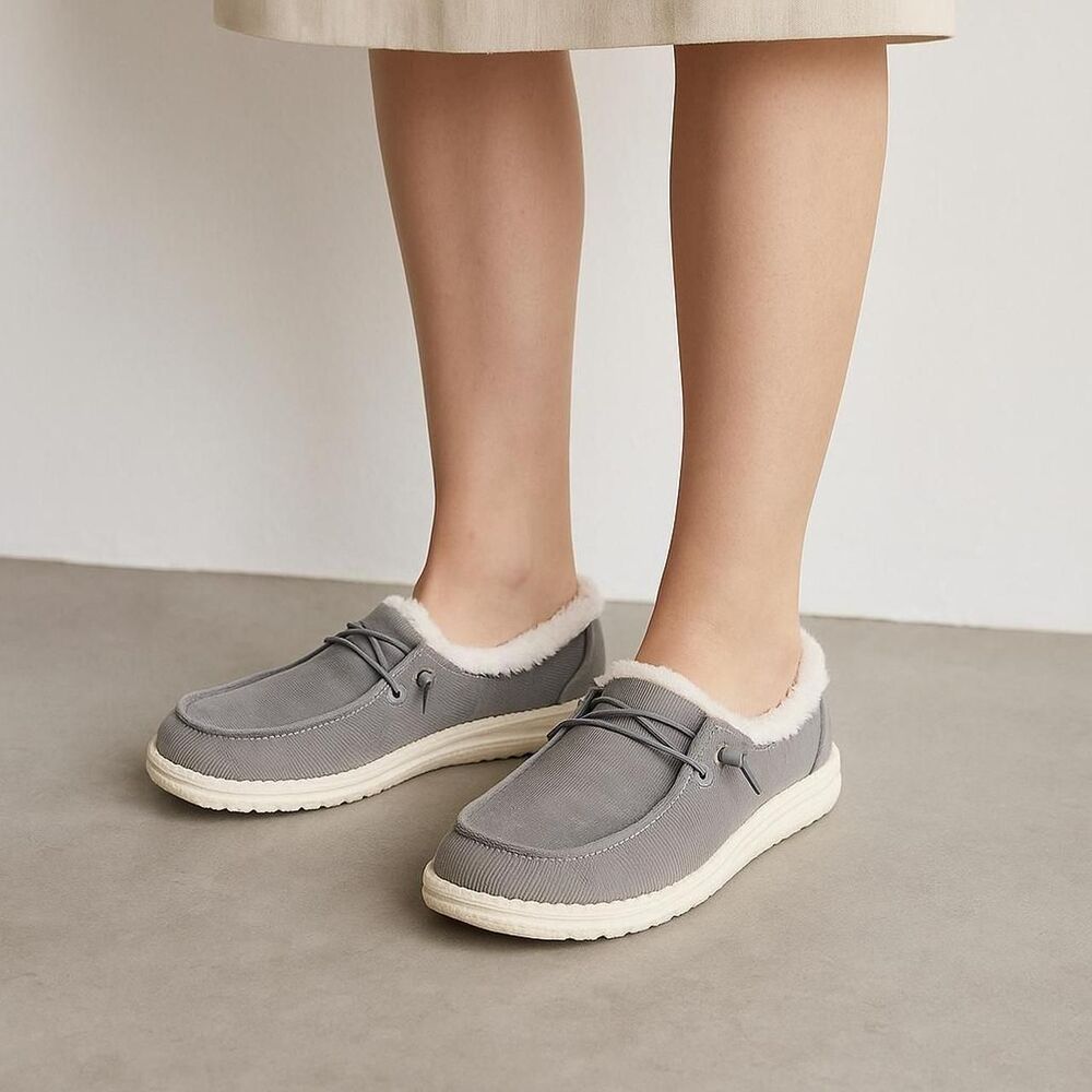 Hey Dude Women's Grey Loafers